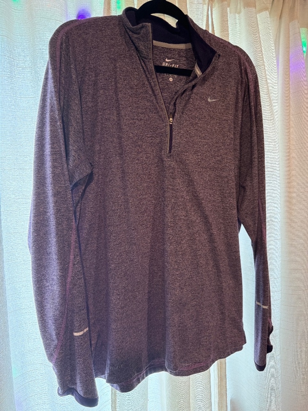 Nike Purple Heather Dri-FIT Quarter-Zip Pullover
